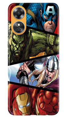 Avengers Superhero Mobile Back Case for Oppo A17  (Design - 124)