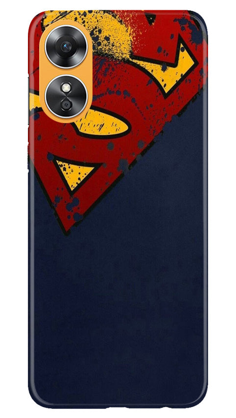 Superman Superhero Case for Oppo A17  (Design - 125)