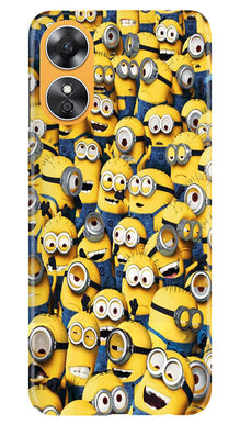 Minions Mobile Back Case for Oppo A17  (Design - 126)