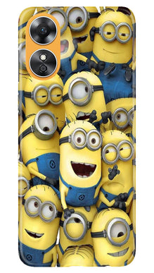 Minions Mobile Back Case for Oppo A17  (Design - 127)