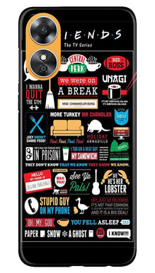 Friends Mobile Back Case for Oppo A17  (Design - 145)