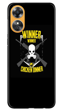 Winner Winner Chicken Dinner Mobile Back Case for Oppo A17  (Design - 147)