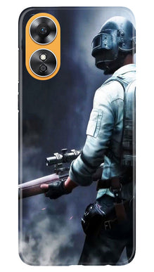 Pubg Mobile Back Case for Oppo A17  (Design - 148)