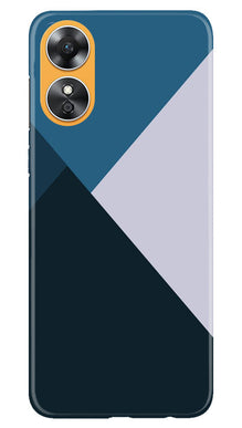 Blue Shades Mobile Back Case for Oppo A17 (Design - 157)