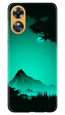 Moon Mountain Mobile Back Case for Oppo A17 (Design - 173)