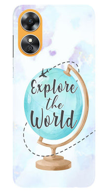 Explore the World Mobile Back Case for Oppo A17 (Design - 176)