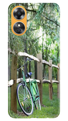 Bicycle Mobile Back Case for Oppo A17 (Design - 177)