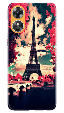 Eiffel Tower Mobile Back Case for Oppo A17 (Design - 181)