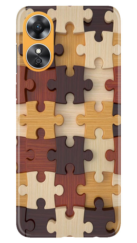 Puzzle Pattern Case for Oppo A17 (Design No. 186)