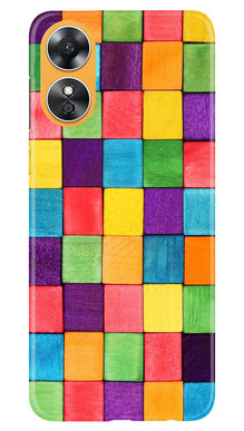 Colorful Square Mobile Back Case for Oppo A17 (Design - 187)