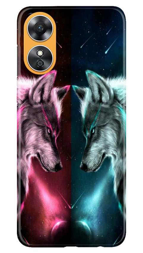 Wolf fight Case for Oppo A17 (Design No. 190)