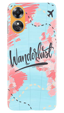 Wonderlust Travel Mobile Back Case for Oppo A17 (Design - 192)