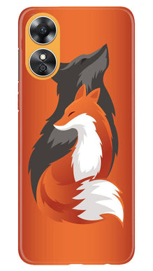 Wolf  Mobile Back Case for Oppo A17 (Design - 193)