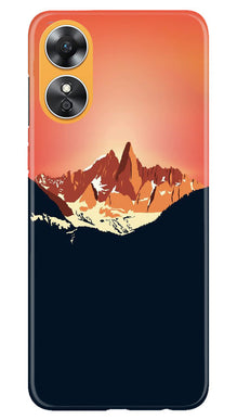 Mountains Mobile Back Case for Oppo A17 (Design - 196)