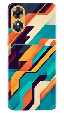 Modern Art Mobile Back Case for Oppo A17 (Design - 202)