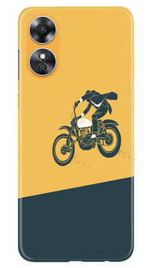 Bike Lovers Mobile Back Case for Oppo A17 (Design - 225)