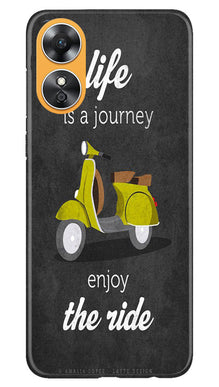 Life is a Journey Mobile Back Case for Oppo A17 (Design - 230)