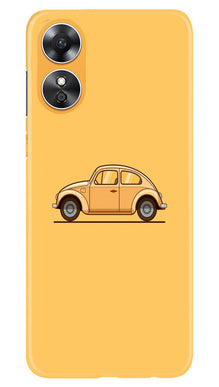 Vintage Car Mobile Back Case for Oppo A17 (Design - 231)