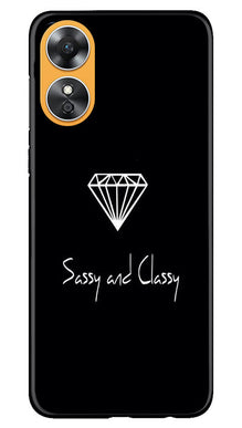 Sassy and Classy Mobile Back Case for Oppo A17 (Design - 233)
