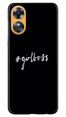 #GirlBoss Mobile Back Case for Oppo A17 (Design - 235)