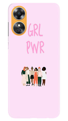 Girl Power Mobile Back Case for Oppo A17 (Design - 236)