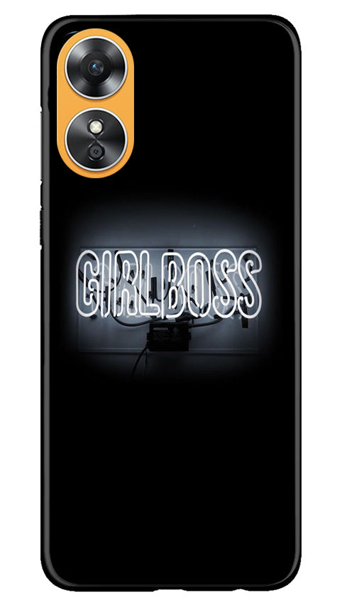 Girl Boss Black Case for Oppo A17 (Design No. 237)