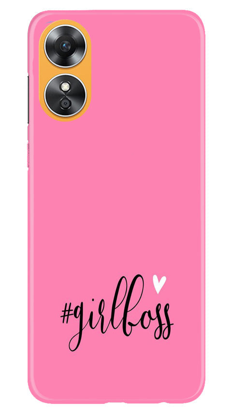 Girl Boss Pink Case for Oppo A17 (Design No. 238)