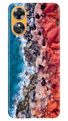 Sea Shore Mobile Back Case for Oppo A17 (Design - 242)