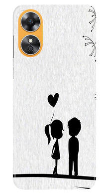 Cute Kid Couple Mobile Back Case for Oppo A17 (Design - 252)