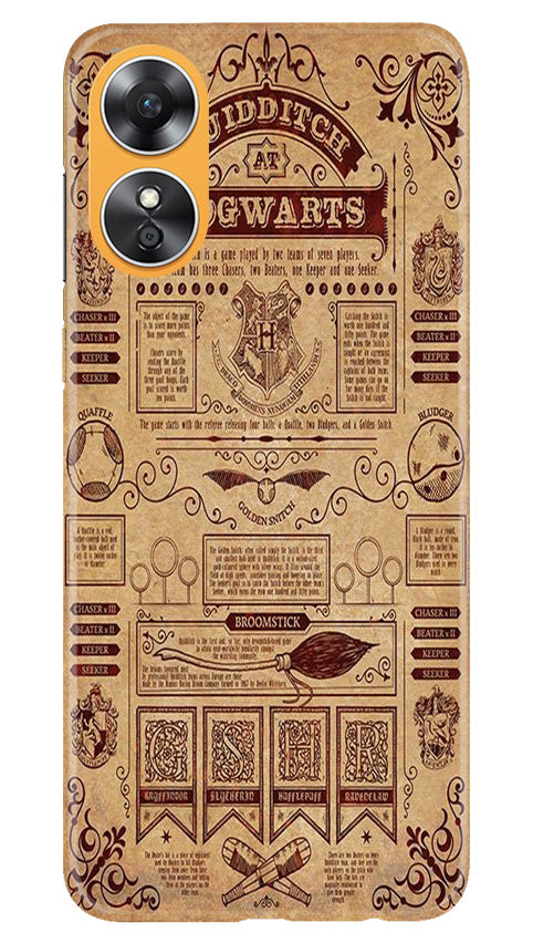 Hogwarts Mobile Back Case for Oppo A17 (Design - 266)