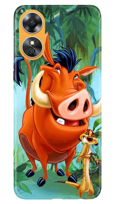 Timon and Pumbaa Mobile Back Case for Oppo A17 (Design - 267)