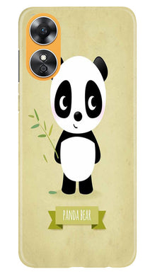 Panda Bear Mobile Back Case for Oppo A17 (Design - 279)