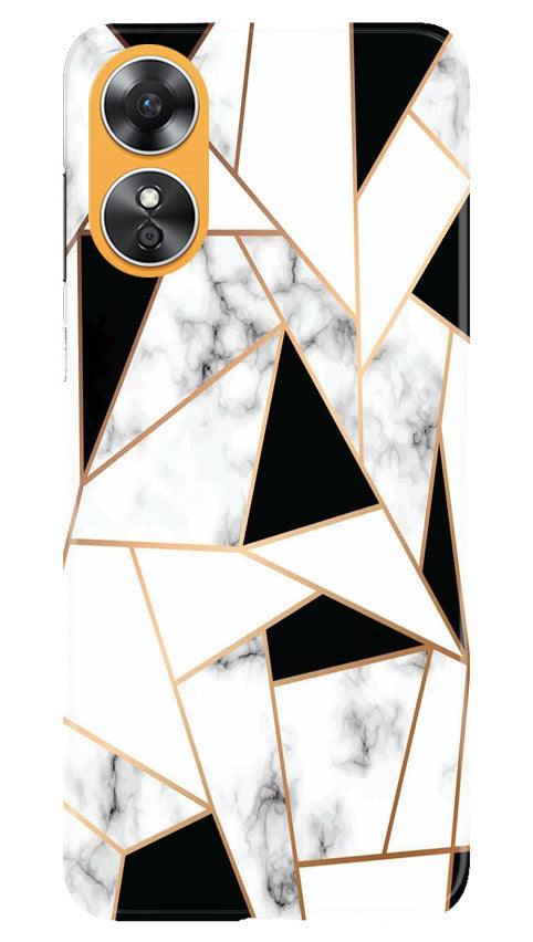 Marble Texture Mobile Back Case for Oppo A17 (Design - 284)