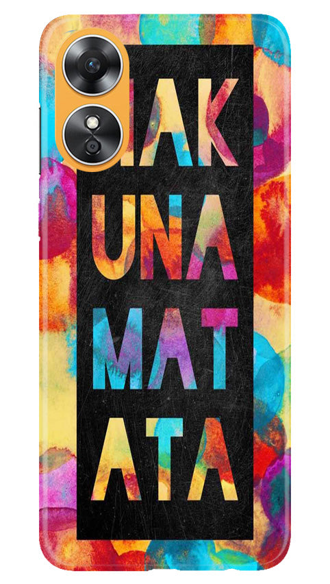 Hakuna Matata Mobile Back Case for Oppo A17 (Design - 285)