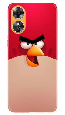 Angry Bird Red Mobile Back Case for Oppo A17 (Design - 287)