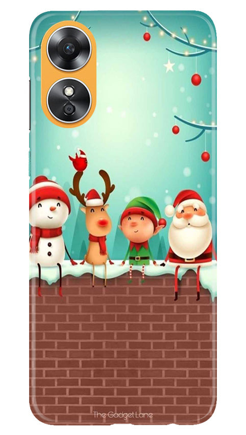 Santa Claus Mobile Back Case for Oppo A17 (Design - 296)