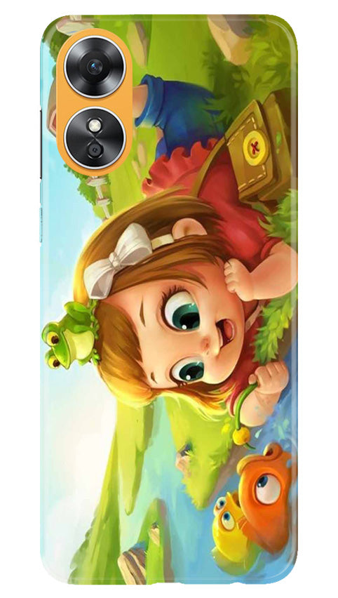 Baby Girl Mobile Back Case for Oppo A17 (Design - 301)