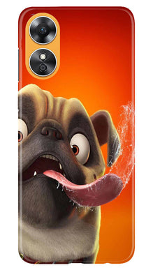 Dog Mobile Back Case for Oppo A17 (Design - 303)
