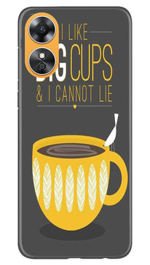 Big Cups Coffee Mobile Back Case for Oppo A17 (Design - 312)
