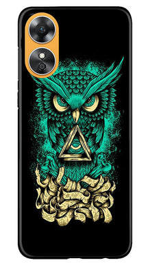 Owl Mobile Back Case for Oppo A17 (Design - 317)