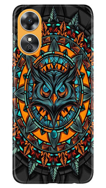 Owl Mobile Back Case for Oppo A17 (Design - 319)