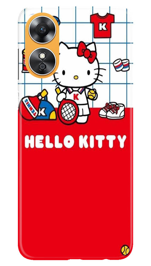 Hello Kitty Mobile Back Case for Oppo A17 (Design - 322)
