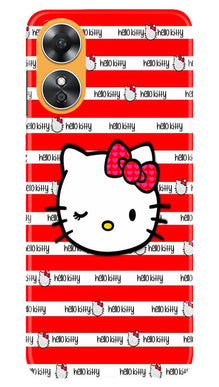 Hello Kitty Mobile Back Case for Oppo A17 (Design - 323)