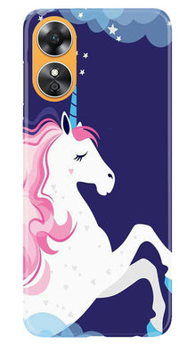 Unicorn Mobile Back Case for Oppo A17 (Design - 324)