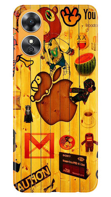 Wooden Texture Mobile Back Case for Oppo A17 (Design - 326)