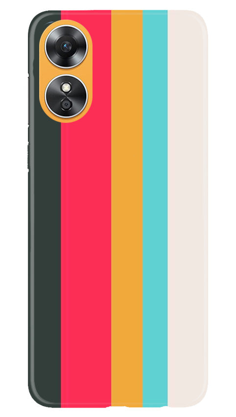 Color Pattern Mobile Back Case for Oppo A17 (Design - 328)