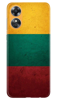 Color Pattern Mobile Back Case for Oppo A17 (Design - 333)