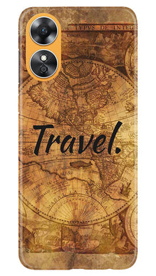 Travel Mobile Back Case for Oppo A17 (Design - 334)