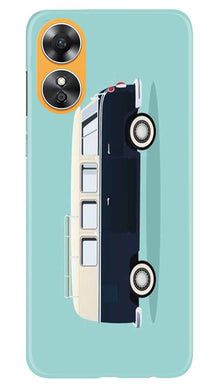 Travel Bus Mobile Back Case for Oppo A17 (Design - 338)