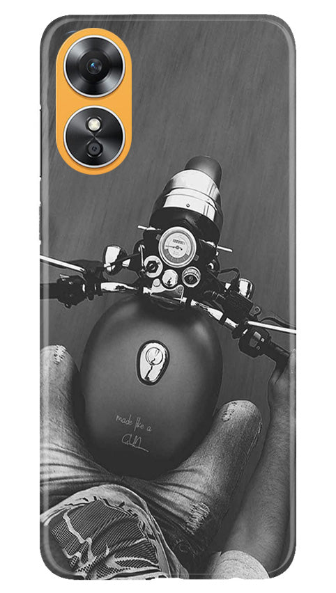 Royal Enfield Mobile Back Case for Oppo A17 (Design - 341)